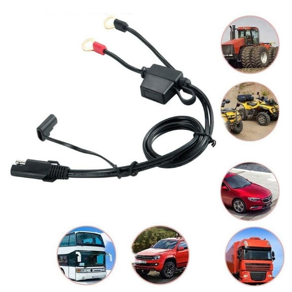 Xinyolin Quick Disconnect Cable - Convenient Wide Compatibility Black SAE to O Ring Terminal Harness for Car