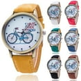 thumbnail image 1 of Xinyolin Retro Bicycle Canvas Band No Number Round Dial Analog Quartz Wrist Watch Unisex, 1 of 8