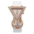 thumbnail image 1 of Xinyolin Rhinestone Triangle Dial Shimmers Watch, Faux Leather Band Women Quartz Wrist Watch, 1 of 5