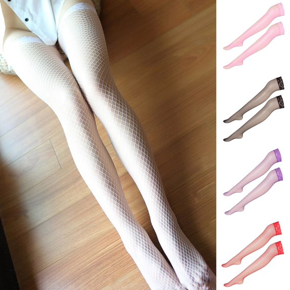 Xinyolin Sheer Fishnet Stockings: Women Sexy Anti-Snag Design Elasticity Flattering Silhouette Stockings