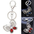thumbnail image 1 of Xinyolin Shiny Rhinestone Hollowed Butterfly Pendant Keychain Keys, Organizer Ring Decor, 1 of 7