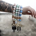 thumbnail image 1 of Xinyolin Silicone Anti-lost Bracelet - Free Hands MAMA Letter Key Ring Beaded Wristlet for Mother's Day, 1 of 8