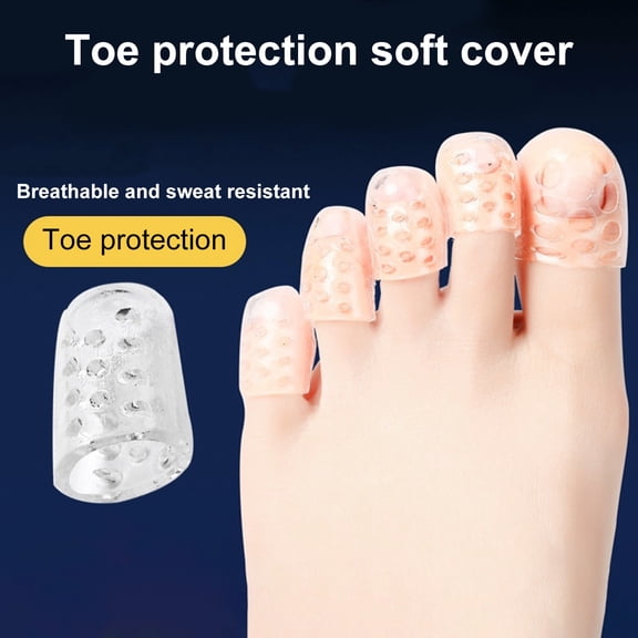 Xinyolin Silicone Toe Protector Set: Breathable Gel Toe Covers for Corns Blisters Ingrown Toenails Pain Relief