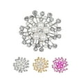 thumbnail image 1 of Xinyolin Snowflake Faux Pearl Rhinestone Decor Brooch Pin Women's Fashion Gift, 1 of 7