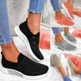 thumbnail image 1 of Xinyolin Spring Autumn Women Soft Sole Slip On Sneakers Rhinestone Breathable Flat Shoes, 1 of 8