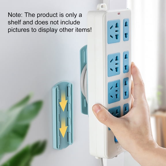 Xinyolin Storage Rack Strongly Adhesive Winding Design with Slider Wall-mounted Movable Extension Cord Bracket for Office