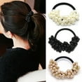 thumbnail image 1 of Xinyolin Sweet Women Faux Pearl Elastic Ponytail Holder Hair Rope Band Tie Accessory, 1 of 8