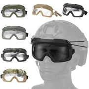 Xinyolin Tactical Anti Fog Goggles Anti-Scratch Lens Goggles Glasses 2 Modes Safety Goggles for Airsoft Paintball Hunting Hiking