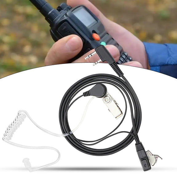 Xinyolin Talkie Headset Anti-Noise Professional Precise Clear Sensitive Anti-interference Noise Reduction Air Acoustic Tube Headset Earpiece for Home Use