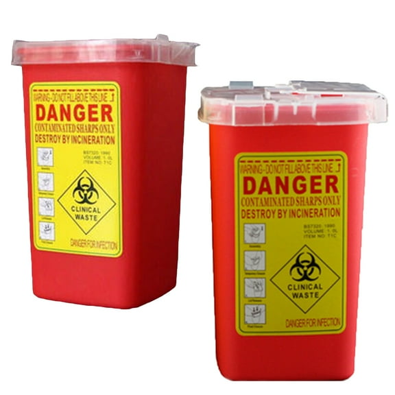 Xinyolin Tattoo Sharp Needles Handles Accessories Storage Container Collector Waste Box