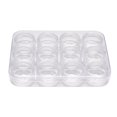 thumbnail image 1 of Xinyolin Transparent 12 Grid Nail Art Storage Box Jewelry Rhinestone Dried Flower Case, 1 of 5