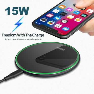 Xinyolin Ultra-thin Round 15W Qi Wireless Charging Pad Phone Charger for Samsung Galaxy