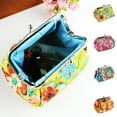 thumbnail image 1 of Xinyolin Vintage Floral Print Kiss Clasp Women Mini Pouch Money Bag Wallet Coin Purse, 1 of 7