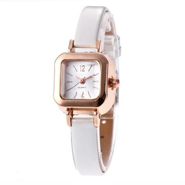 Xinyolin Vintage Square Dial Women's Quartz Watch - Solid Color Faux Leather Strap