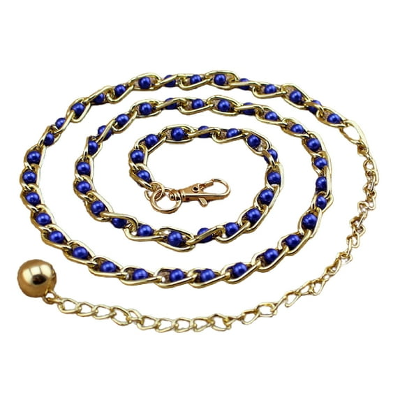 Xinyolin Waist Belt Beads Decoration Adjustable Faux Pearl Dress Waist Belt, for Women