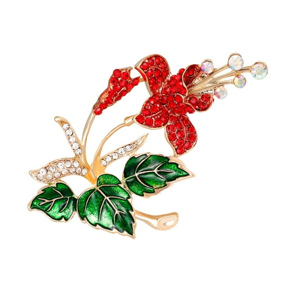 Xinyolin Wedding Bridal Rhinestone Enamel Flower Brooch Pin Fashion, Jewelry Accessory