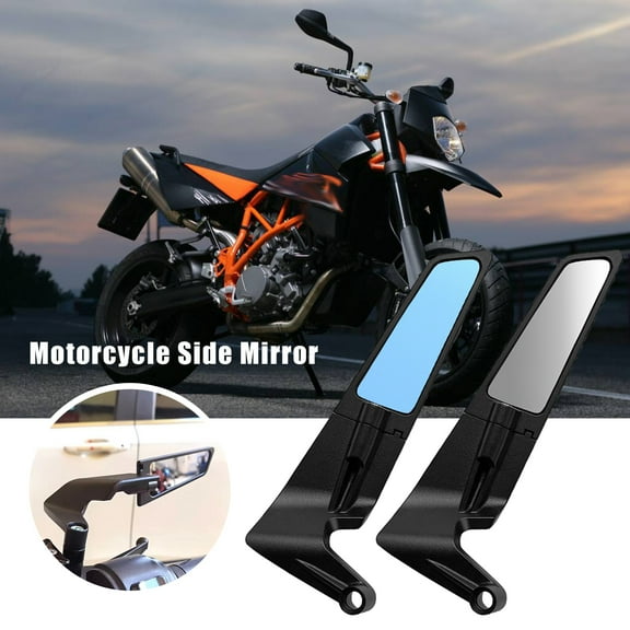 Xinyolin Wind Wing Side Mirrors - 2Pcs 360-Degree Rotating, Motorcycle Rear View, Adjustable Convex Mirrors