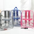 thumbnail image 1 of Xinyolin Women Backpack Double Shoulder Straps Waterproof Large Capacity See Through Wear-resistant Storage Anti-scratch PVC Transparent Backpack Travel Supply, 1 of 8