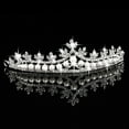 thumbnail image 1 of Xinyolin Women Tiaras Shining Exquisite Craft Alloy Faux Pearl Leaves Rhinestone Crown Hair Accessories, 1 of 8