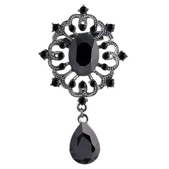 Xinyolin Women's Luxury Rhinestone Alloy Brooch Pin Large Waterdrop, Pendent Party Jewelry