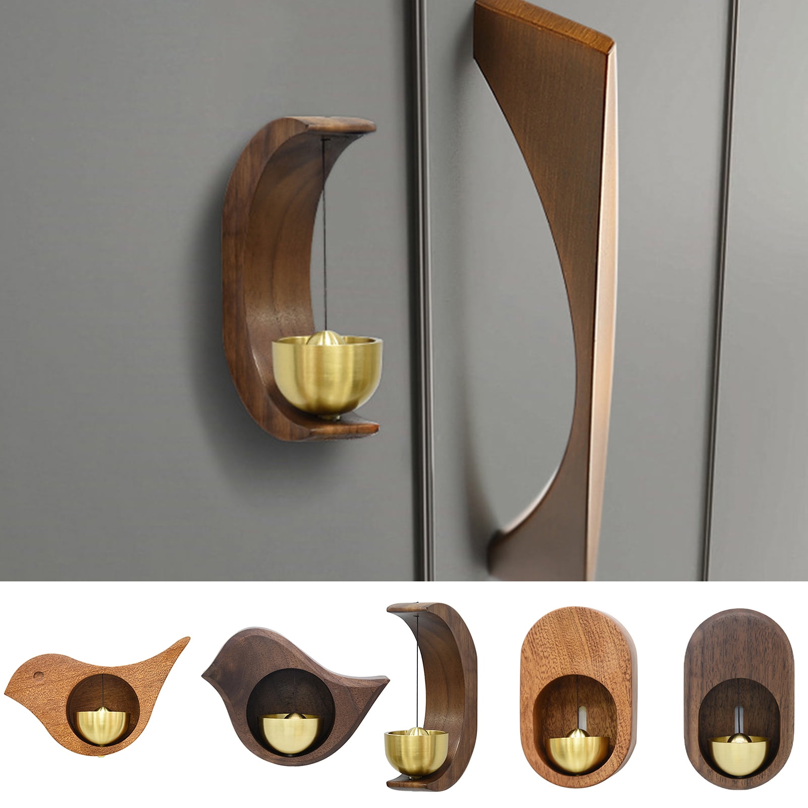 Xinyolin Wood Doorbell Elegant Japanese Style Magnetic Bird Shape ...