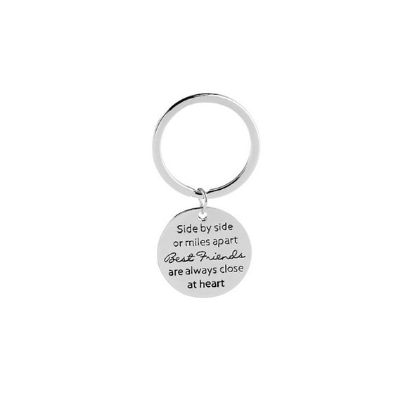 Xinyolin You Are My Person Letter Carving Round Pendant Key Ring, Friendship Gift Keychain