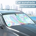thumbnail image 1 of Xioeram Car Windshield Sun Shade UV Resistant Easy to Install Automotive Interior Sun Foldable Front Windshield Sunshade, 1 of 7