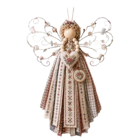 Xiogeo Wall Hanging Decor, Angel, Handmade, Farmhouse, Rustic Farmhouse Style, Christmas Holiday, Holiday Decor, for Christmas Holiday and Home Decor