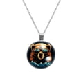 thumbnail image 1 of Xiong Fugu Elegant Glass Circular Pendant Necklace - Stunning Jewelry for Every Occasion, 1 of 5