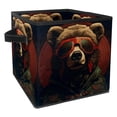 thumbnail image 1 of Xiong Fugu Foldable Storage Bins with Handle, 10.8"x10.5"x10.6", Large Capacity Cube Organizer Storage Baskets Bin, 1 of 6