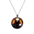 thumbnail image 1 of Xiong Fugu Women's Glass Design Circular Pendant Necklace - Sparkle and Shine with this Elegant Necklace, 1 of 5