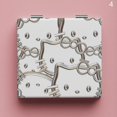 XiongPing Portable Sanrio Hello Kitty Kawaii Folding Mirror Silver