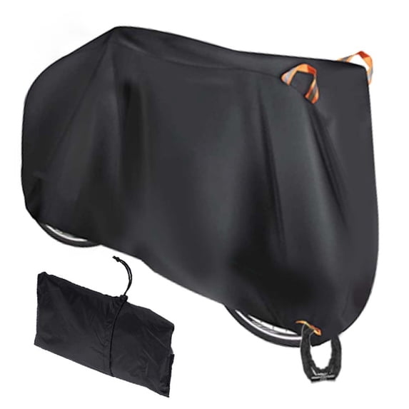 XiongXiong Bike Cover Waterproof, 420D Bicycle Cover Anti Dust Rain Snow UV, for Mountain, Road & Heavy Duty Bikes with Lockholes & Storage Bag, Black