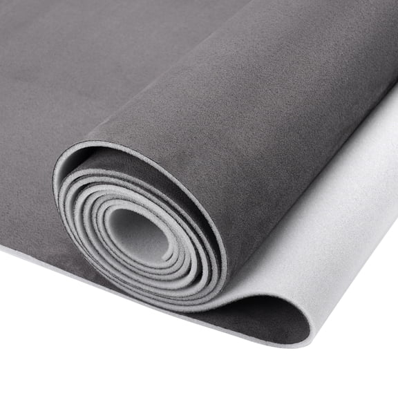 XiongXiong Suede Auto Headliner Fabric 98"L×60"W with Foam Backing - Gray Interior Replacement Material for Car, Truck, RV Roof, DIY Headliner, Gray