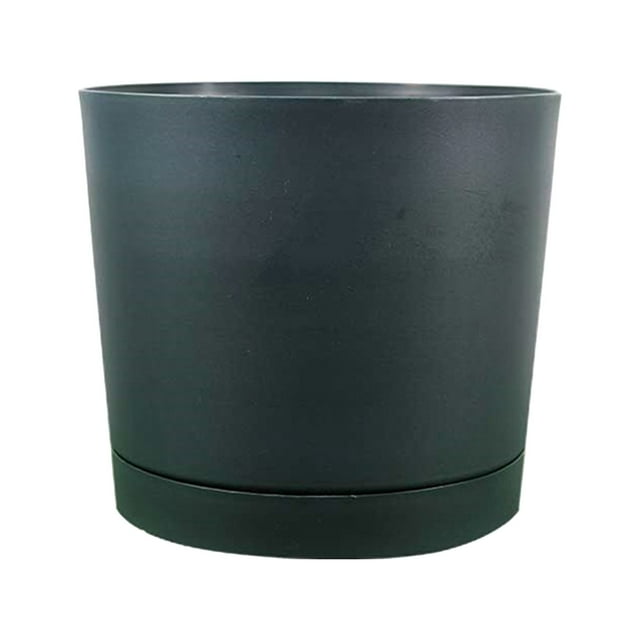 Xipoxipdo 8" Plants Pots Indoor Black Plastic Flower Pots With