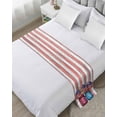 thumbnail image 1 of Xipuska 4th of July Bed Runners for Twin Size Bed, Decorative Bed Throws for Foot of Bed, Independence Day Red Striped Floral Bed Runner Sofa Throw Bedding Scarf Protector Slipcover for Bedroom/Hotel, 1 of 6