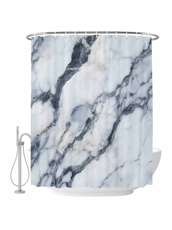 Abstract Marble Shower Curtain - Water Repellent Fabric Shower Curtains Washable, Modern Ink Painted Aesthetics Luxury Decorative Polyester Cloth Bathroom Curtains Modern Bath Decor 72"x72"