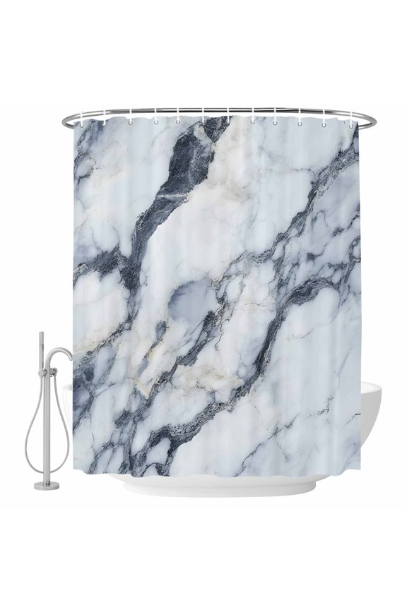 Abstract Marble Shower Curtain - Water Repellent Fabric Shower Curtains Washable, Modern Ink Painted Aesthetics Luxury Decorative Polyester Cloth Bathroom Curtains Modern Bath Decor 72"x72"