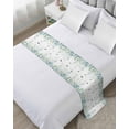 thumbnail image 1 of Xipuska Blue Green Eucalyptus Bed Runners for King Size Bed, Decorative Bed Throws for Foot of Bed, Sage Gradient Leaves Butterfly Bed Runner Sofa Throw Bedding Scarf Protector Slipcover for Bedroom, 1 of 6