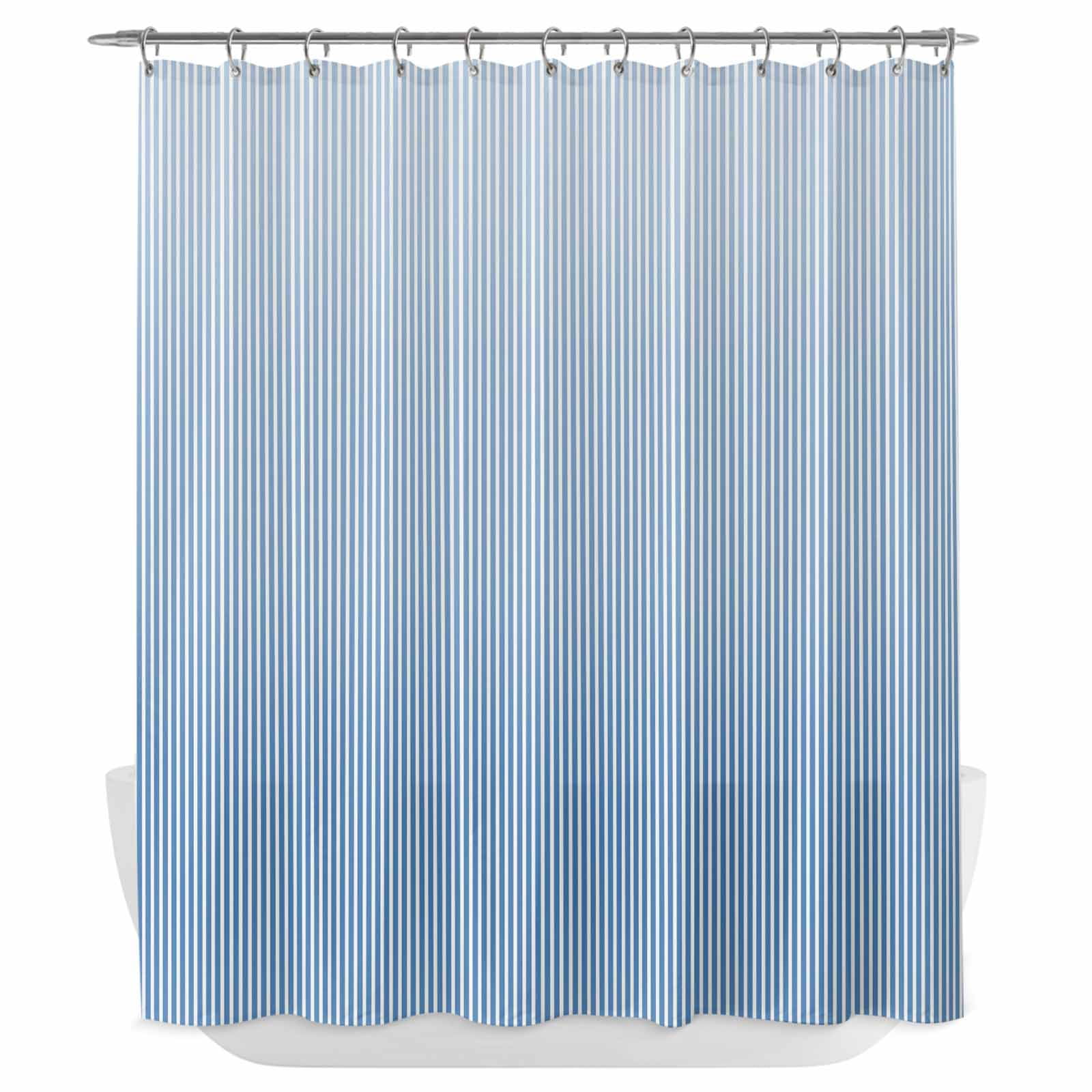 Blue Striped Shower Curtain
