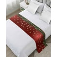 thumbnail image 1 of Xipuska Christmas Bed Runners for Twin Size Bed, Decorative Bed Throws for Foot of Bed, Red Xmas Balls Pine Branches Snowflakes Winter Bed Runner Sofa Throw Bedding Scarf Slipcover for Bedroom, 1 of 6