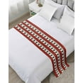 thumbnail image 1 of Xipuska Christmas Winter Deer Bed Runners for King Size Bed, Decorative Bed Throws for Foot of Bed, Red Classic Check Retro Vintage Bed Runner Sofa Throw Bedding Scarf Protector Slipcover for Bedroom, 1 of 6