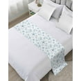 thumbnail image 1 of Xipuska Coastal Coral Bed Runners for Queen Size Bed, Decorative Bed Throws for Foot of Bed, Ocean Starfish Blue Conch Summer Sea Bed Runner Sofa Throw Bedding Scarf Protector Slipcover for Bedroom, 1 of 6