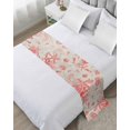 thumbnail image 1 of Xipuska Coastal Red Bed Runners for Queen Size Bed, Decorative Bed Throws for Foot of Bed, Nautical Coral Seahorse Starfish Shell Bed Runner Sofa Throw Bedding Scarf Protector Slipcover for Bedroom, 1 of 6