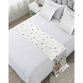 thumbnail image 1 of Xipuska Easter Cute Bunny Bed Runners for Queen Size Bed, Decorative Bed Throws for Foot of Bed, Farmhouse Polka Dot Rabbit Bed Runner Sofa Throw Bedding Scarf Protector Slipcover for Bedroom/Hotel, 1 of 6