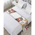 thumbnail image 1 of Xipuska Fall Bed Runners for Twin Size Bed, Decorative Bed Throws for Foot of Bed, Thanksgiving Autumn Cat Leaves Retro Maple Leaf Gray Plaid Bed Runner Sofa Throw Bedding Scarf Slipcover for Bedroom, 1 of 6