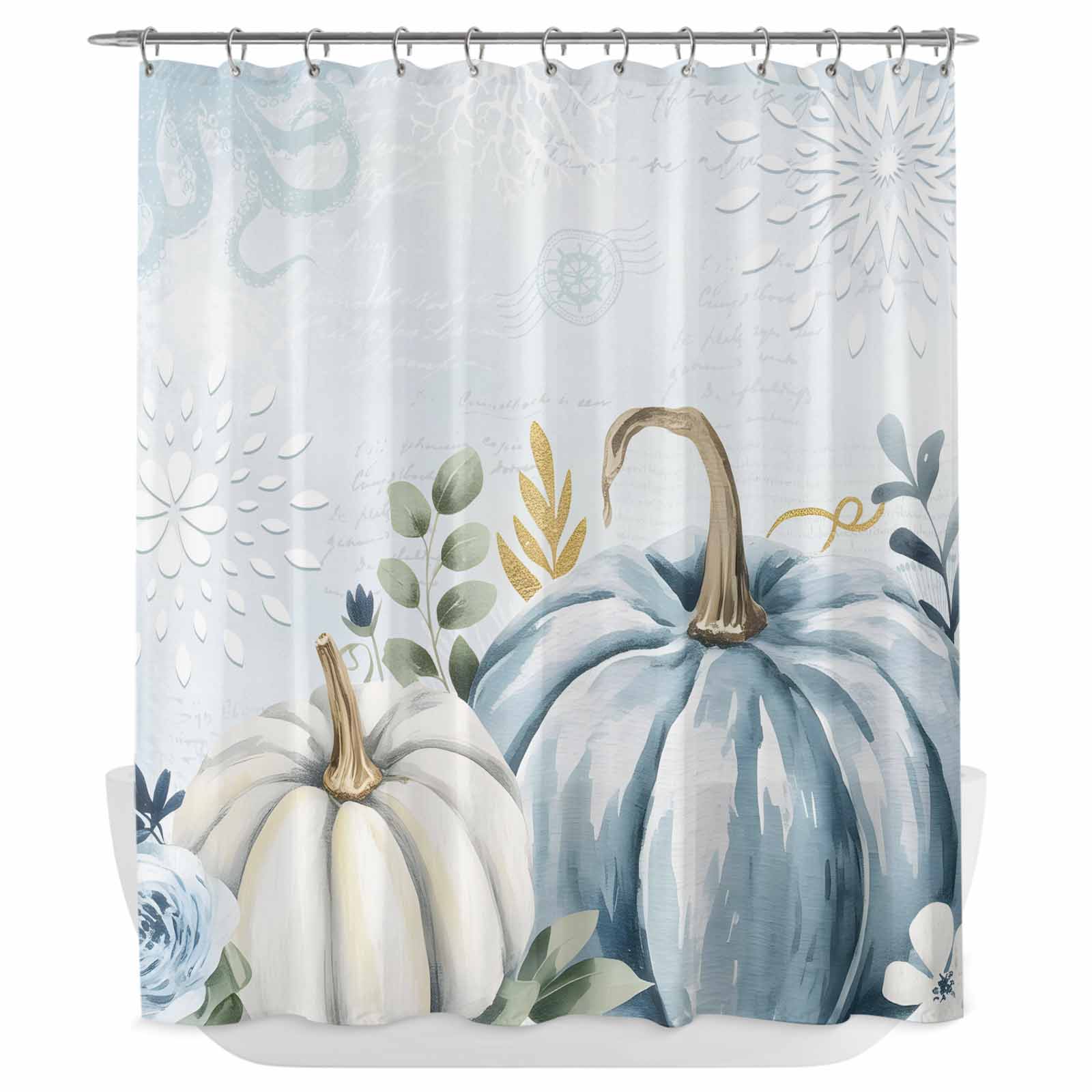 Ultimate Waterproof Fabric Shower Curtain or Liner, Breathable TPU & Machine Washable, Use for Bath Tub/Stall in Home and Hotel, Blue, 72x72