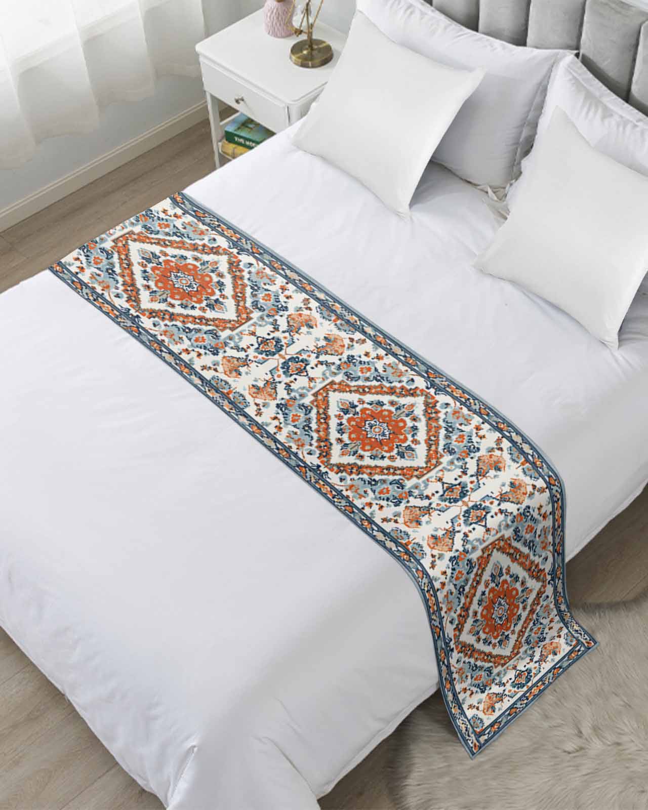 Xipuska Farmhouse Aztec Bed Runners for Cal King Size Bed, Decorative ...