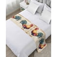 thumbnail image 1 of Xipuska Farmhouse Rooster Bed Runners for King Size Bed, Decorative Bed Throws for Foot of Bed, Vintage Rustic Animal Prints Bed Runner Sofa Throw Bedding Scarf Protector Slipcover for Bedroom/Hotel, 1 of 6
