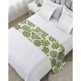 thumbnail image 1 of Xipuska Green Spring Floral Bed Runners for Cal King Size Bed, Decorative Bed Throws for Foot of Bed, Pastoral Flower Rustic Bed Runner Sofa Throw Bedding Scarf Protector Slipcover for Bedroom/Hotel, 1 of 6